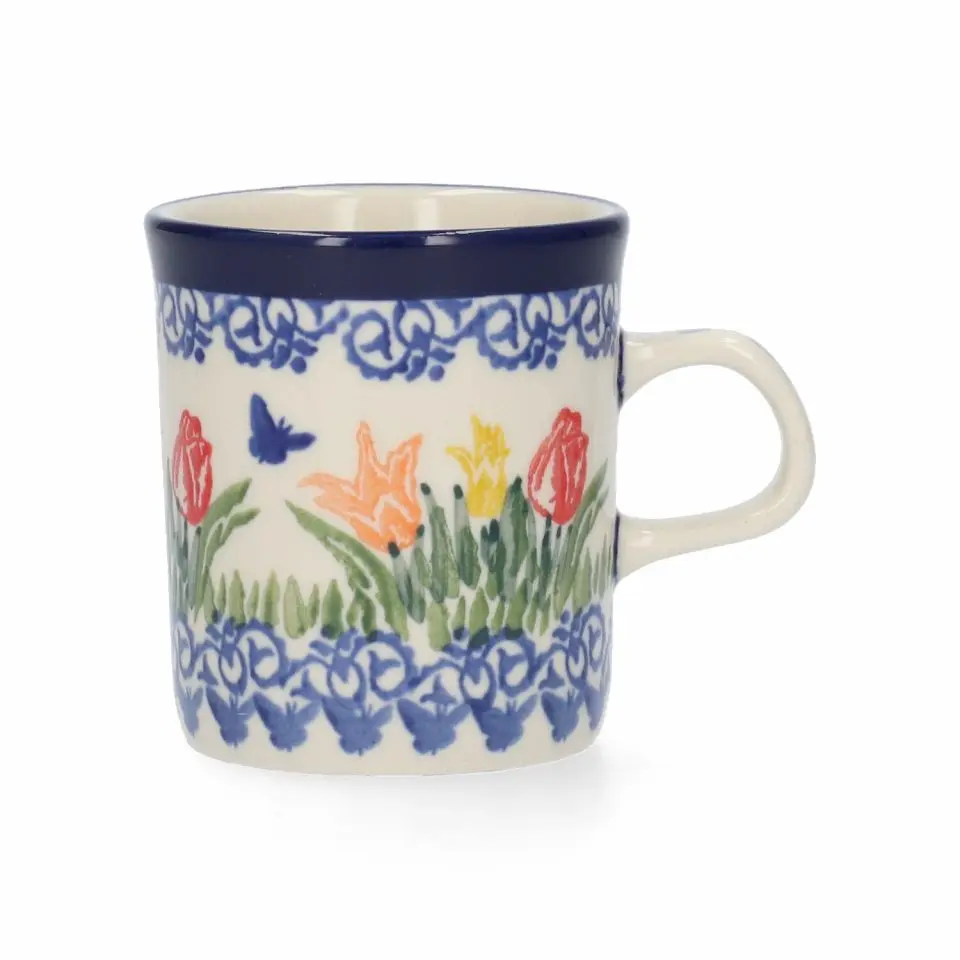 BUNZLAU MUG STRAIGHT 160 ML TULIP HEARTS