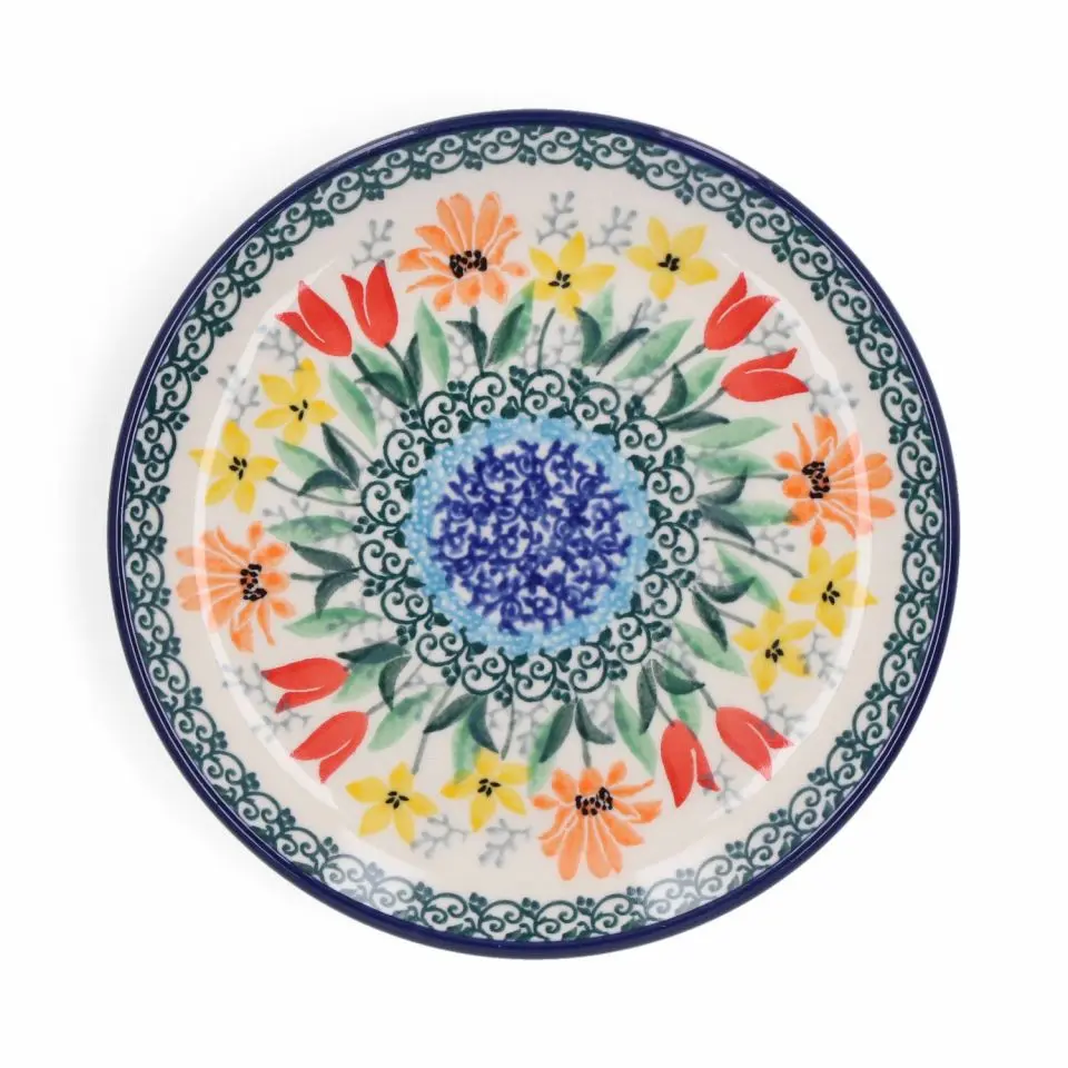 BUNZLAU CAKE DISH 16CM SUNNY SPRING