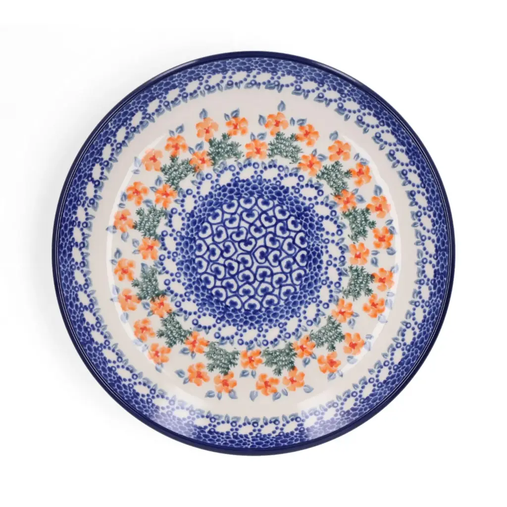 BUNZLAU PLATE 20CM ORANGE BLOSSOM