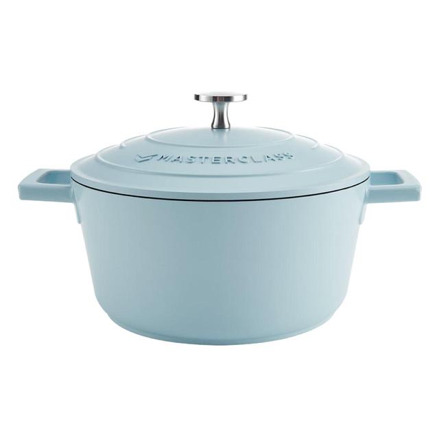 Masterclass Sky Blue Cast Aluminium Casserole Dish 2.5L, Blue