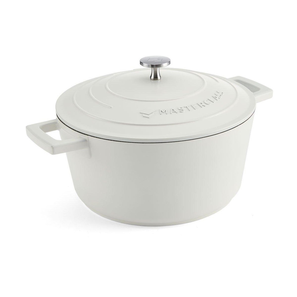 Masterclass Cream Cast Aluminium Casserole Dish 4L, Cream