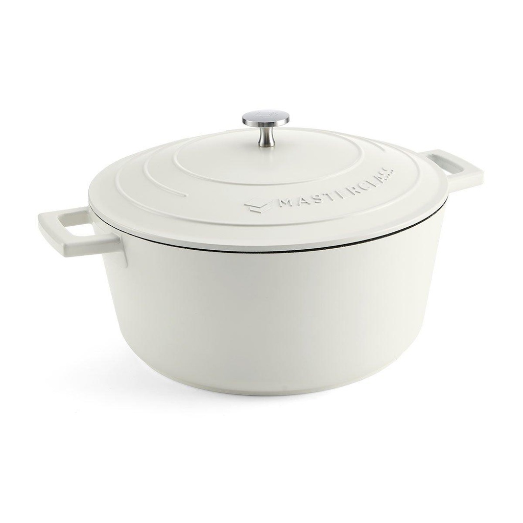 Masterclass Cream Cast Aluminium Casserole Dish 5L, Cream