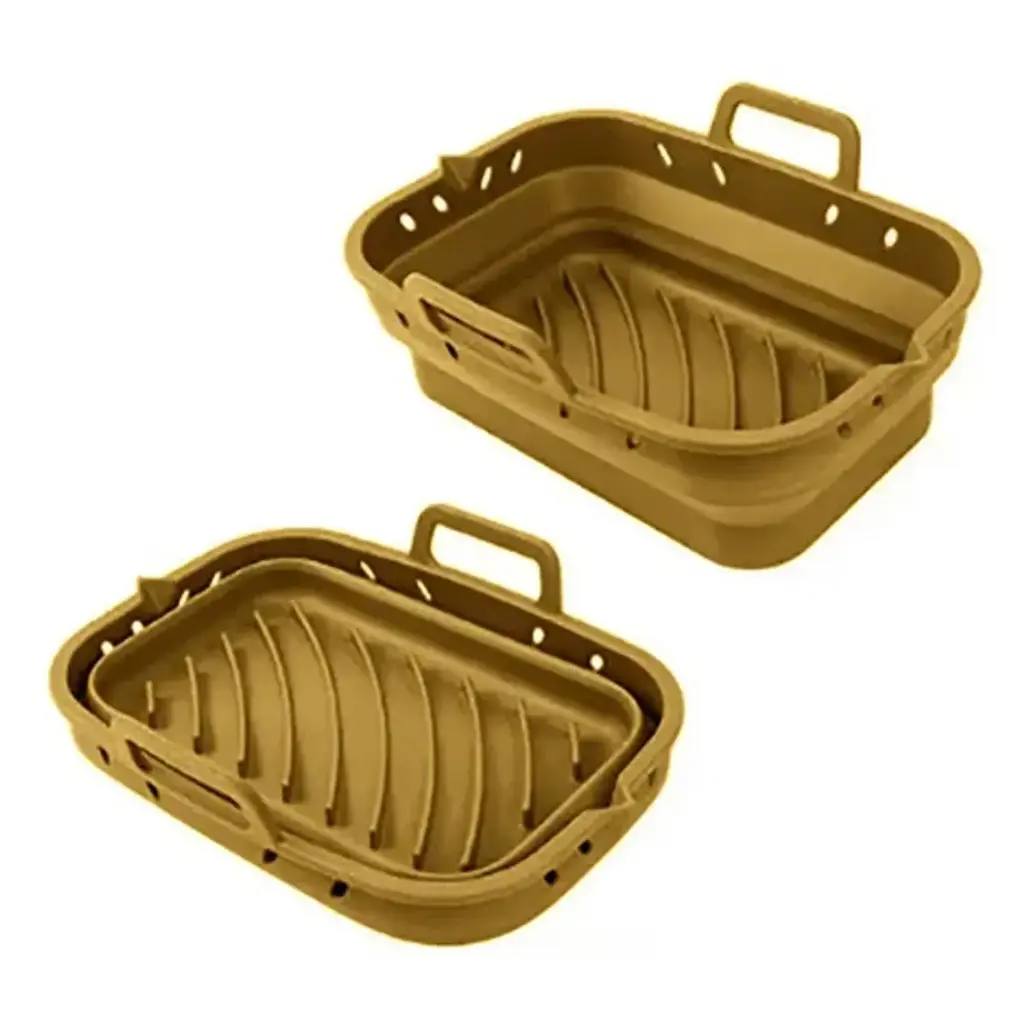 point virgule opvouwbare rechthoekige airfryer bakvorm platinum silicone