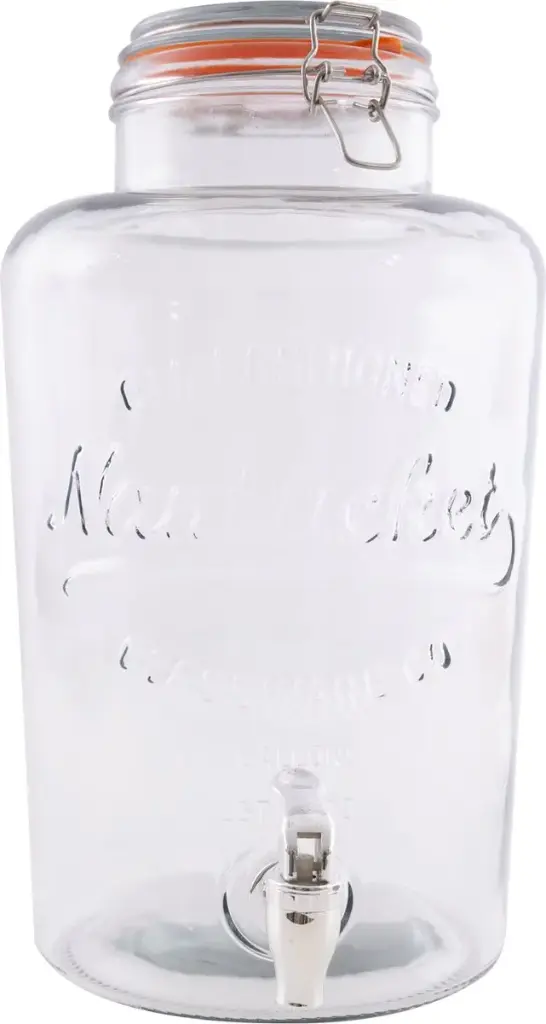 Limonadetap met beugeldeksel 8 liter glas 