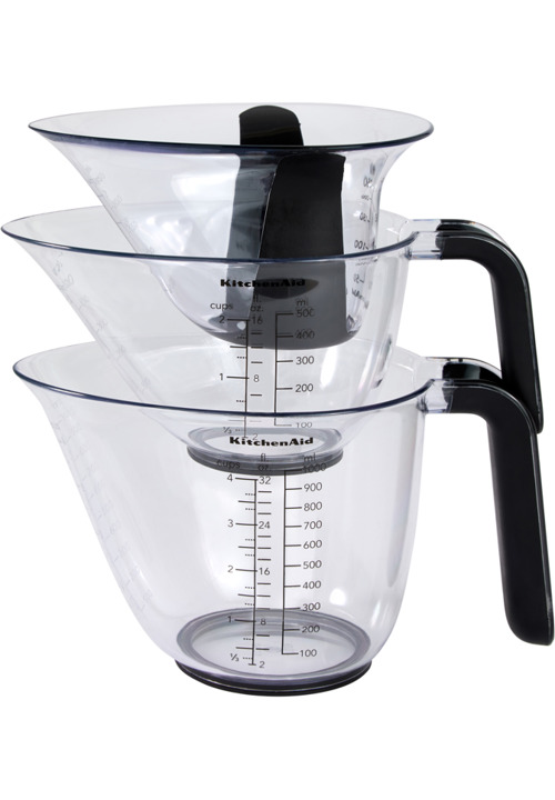 KitchenAid - 3-delige maatbekers transparant