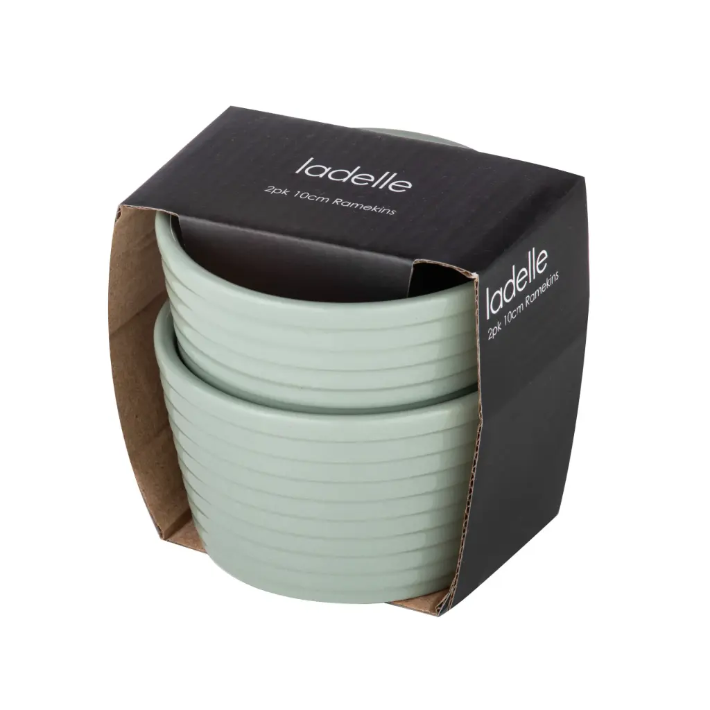 Ramekins groen 10x 6cm, set 2stuks