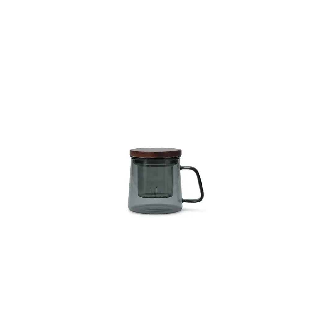 Theeglas - Koffiebeker met filter 37cl grijs Luma