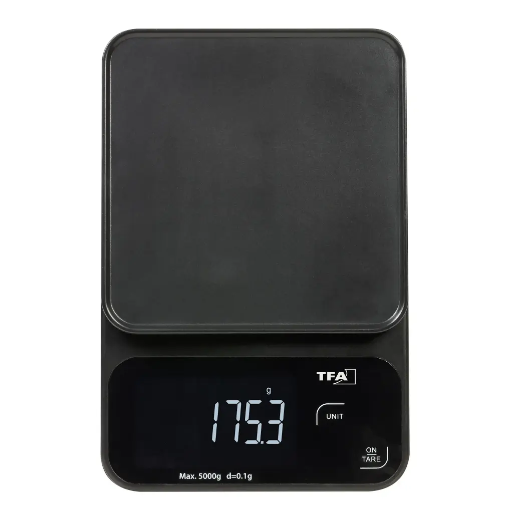 TFA Cookie digitale keukenweegschaal zwart 0.1 gram tot 5kg