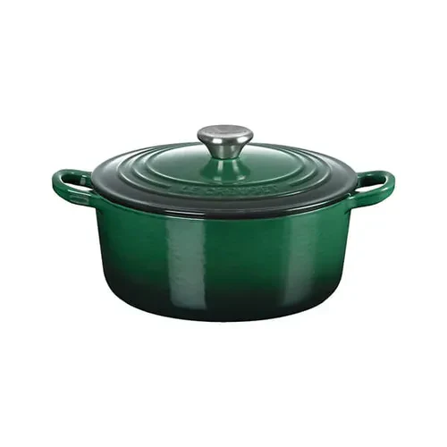 METRO PROFESSIONAL Ovale braadpan / cocotte, gietijzer / roestvrij staal, 27.9 x 44 x 18.7 cm, geëmailleerd, met deksel, 8 L, rood