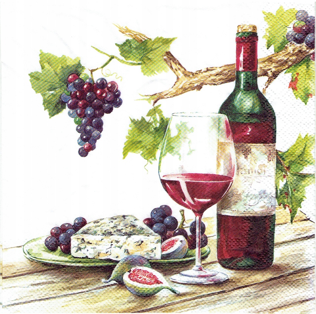 IHR SERVETTEN RED WINE TASTING 33X33CM
