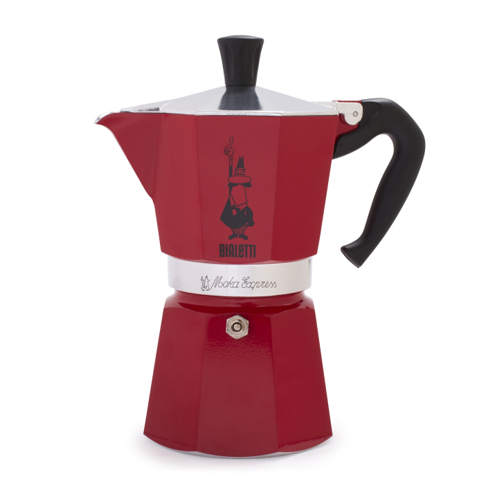 Bialetti Red Moka Express 6-Cup Espresso Maker