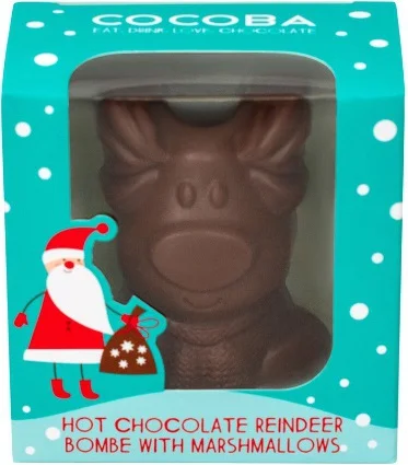 RENDIER VOOR HETE MELK CHOCOLA MET MARSHMALLOWS