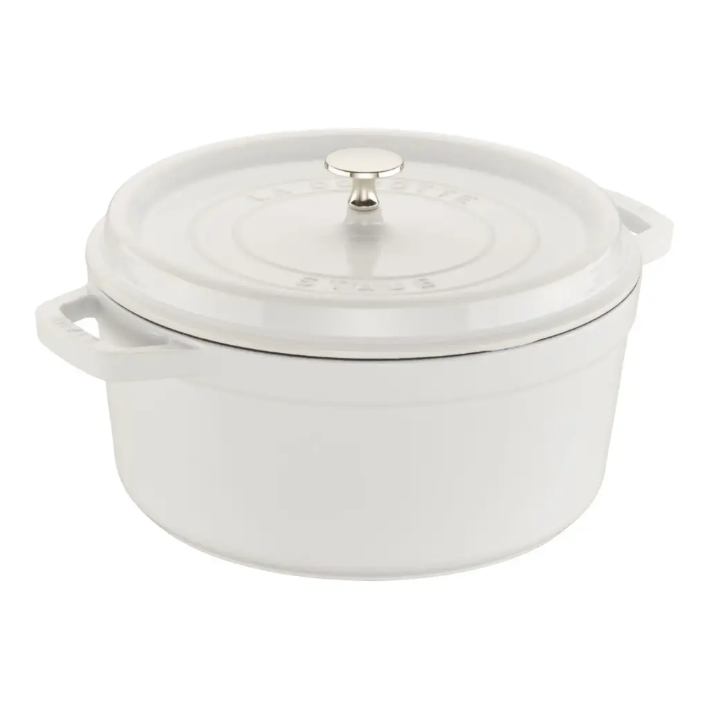  Staub La Cocotte 26 cm / 5,25 l, Rond, Puur wit 
