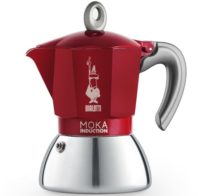 BIALETTI MOKA INDUCTIE 150ML 4 KOPS ROOD