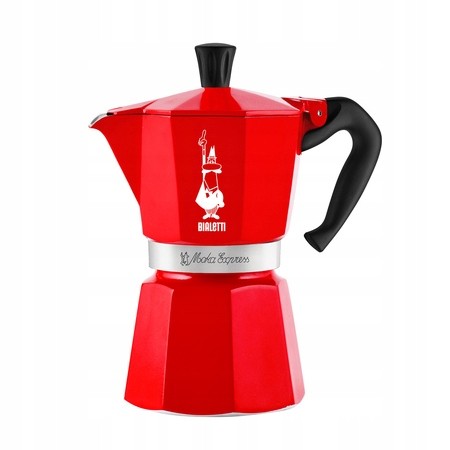 BIALETTI MOKA EXPRESS ROOD 6 KOPS NOTENKRAKER