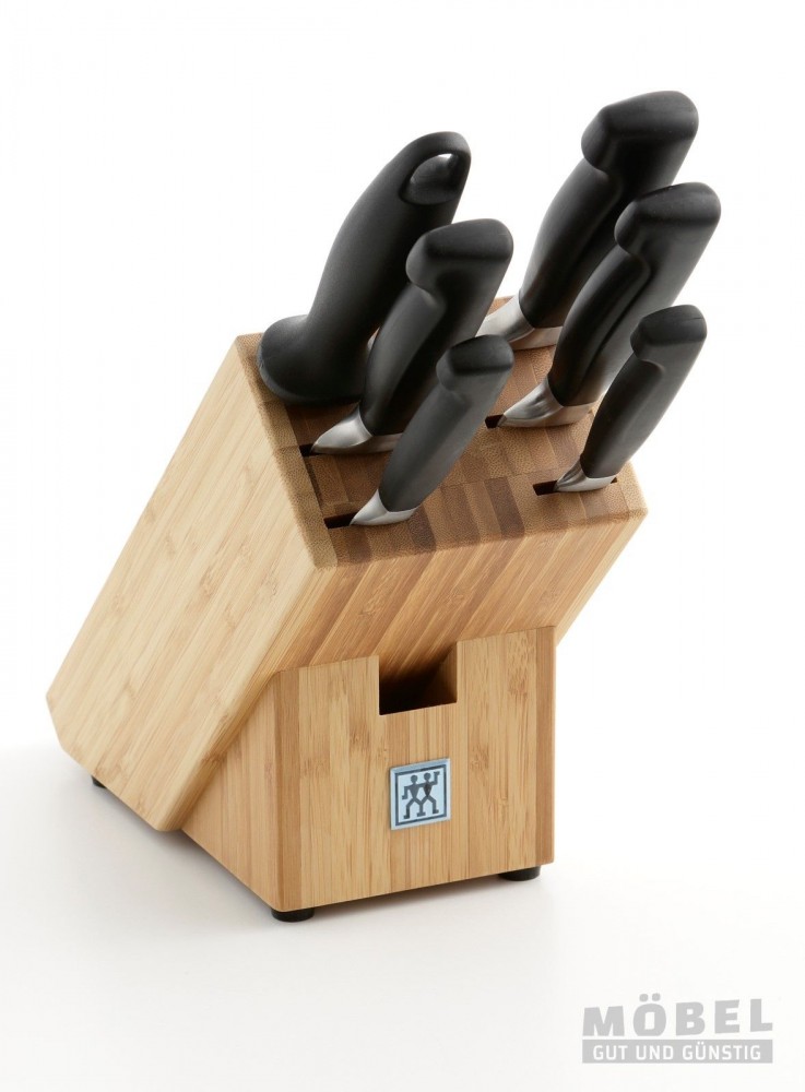 ZWILLING Vier Sterne Messerblock Bambus 7 Tlg.