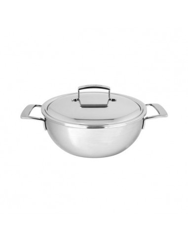 Silver 7 Conische sudderpot 28 cm met dubbelwandig deksel