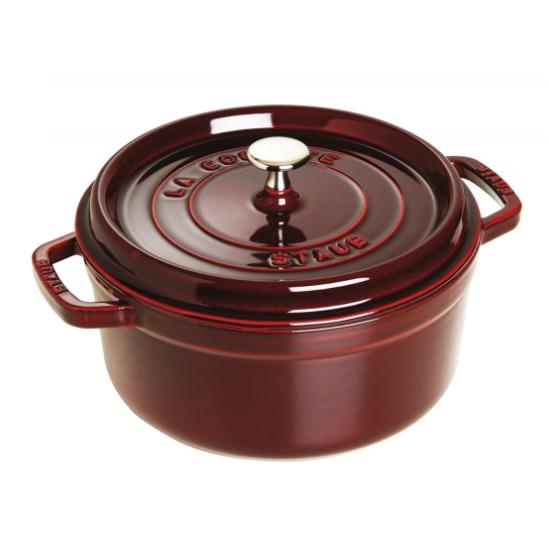 Staub Cocotte , rond 26 cm - grenadine