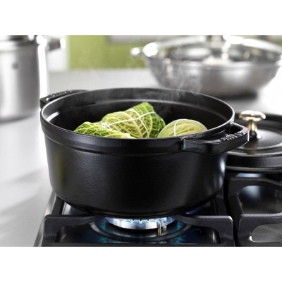 Staub Cocotte , rond 28 cm - zwart