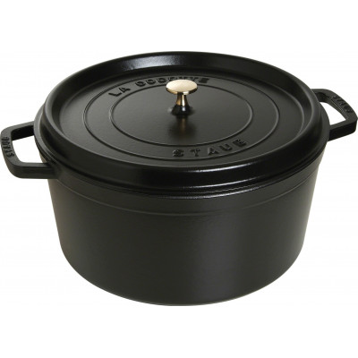 Staub Cocotte , rond 34 cm - zwart