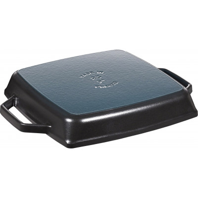 Staub Grillpan 2 grepen , vierkant 23 x 23 cm - zwart