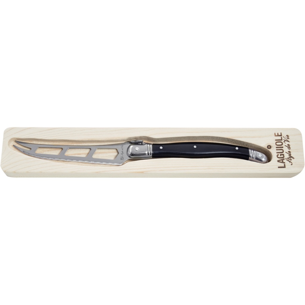 LAGUIOLE 1 Kaasmes Zwart in houten tray