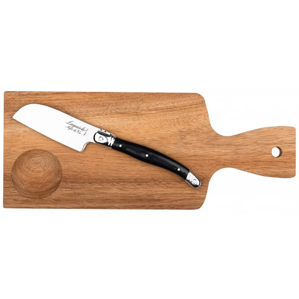 Santoku kaasmesje met serveerplank acacia