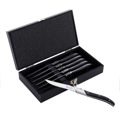 6 Steakmessen Zwart Ebbenhout