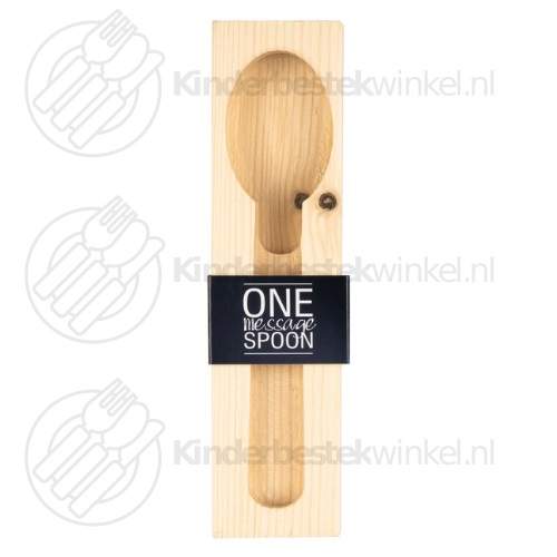One Message Spoon verpakking hout voor 1 lepel