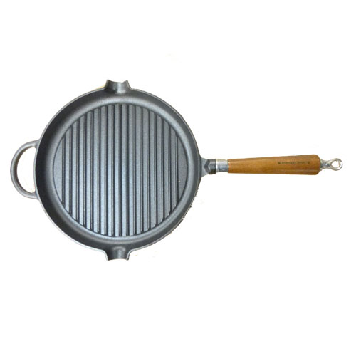 Grillpan 'Maestro' houten greep, 28 cm