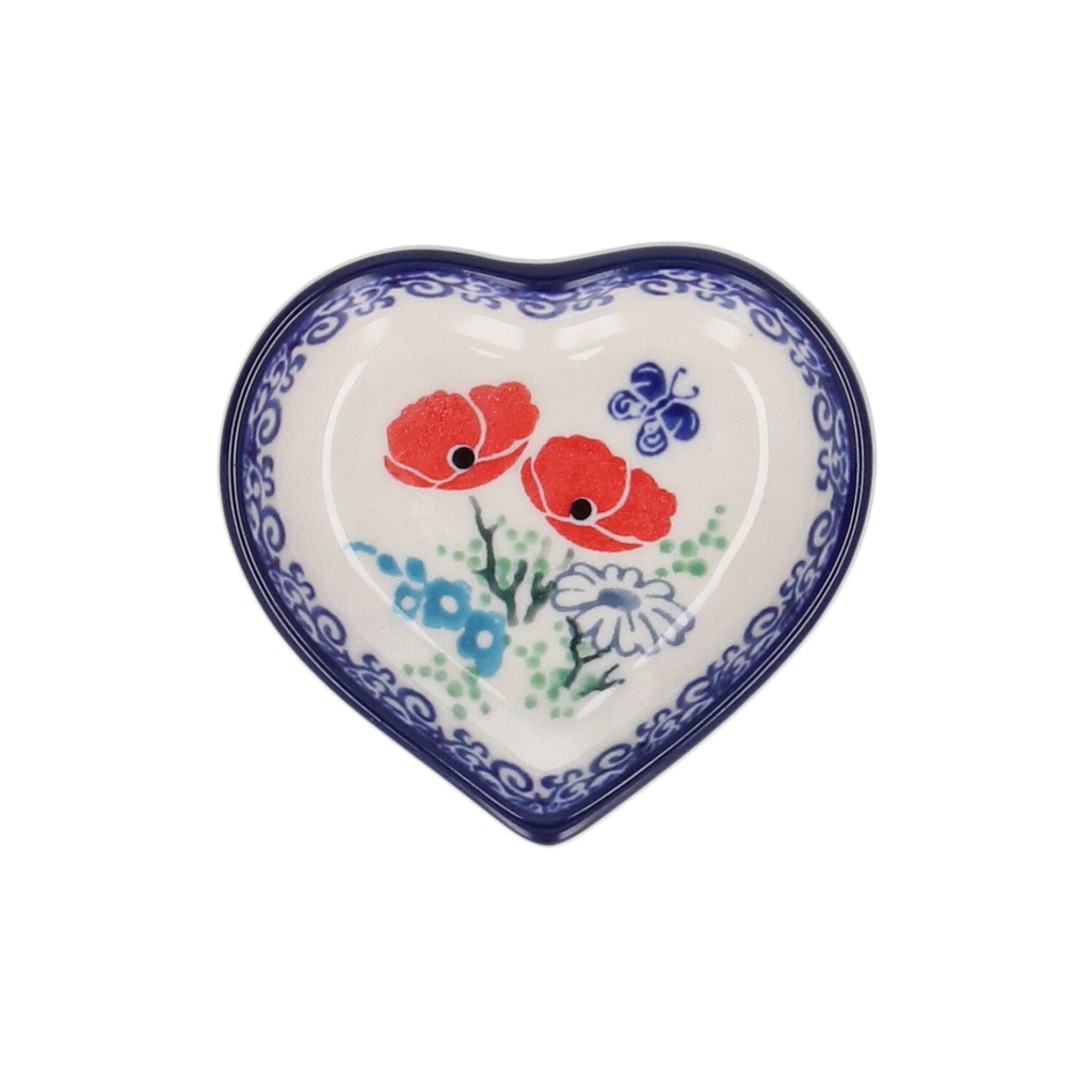 Teabag Dish Heart - Poppy Garden
