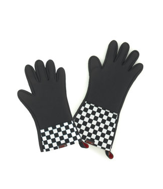Ovenwant m/vingers lang, zwart/monza