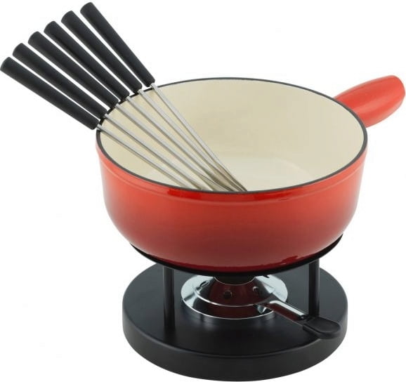 Kaasfondue set, gietijzer 2,4 Ltr. 24 cm
