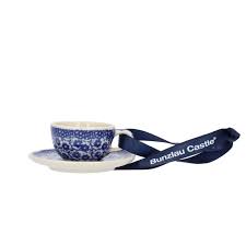 Bunzlau Hanger Cup and Saucer - Midnight Blue