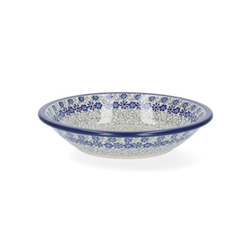 Bunzlau Plate Deep Ø 21 cm - Blue Fountain