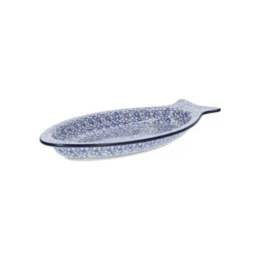 Bunzlau Plate Fish Shaped Medium - Buttercup