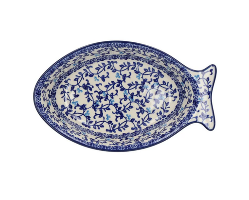 Bunzlau Plate Fish Shaped Small - Tender Twigs