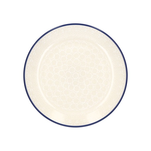 Bunzlau Plate Flat Ø 20 cm - White Lace