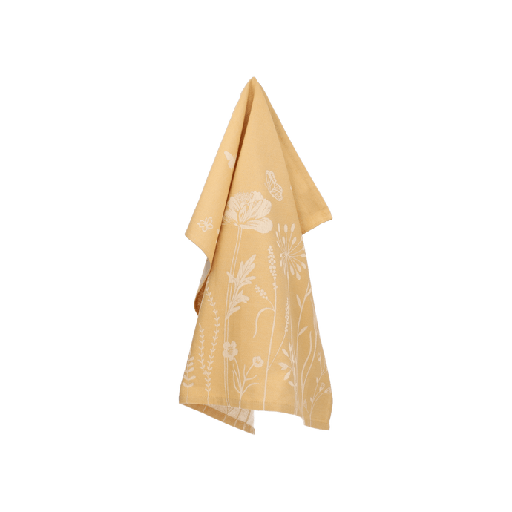 Bunzlau Tea Towel Wild Flowers Yellow