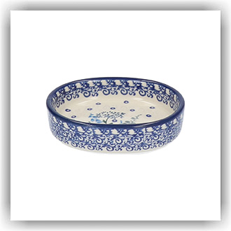 FLORAL PARTY TRAY FLAT OVAL SMALL
