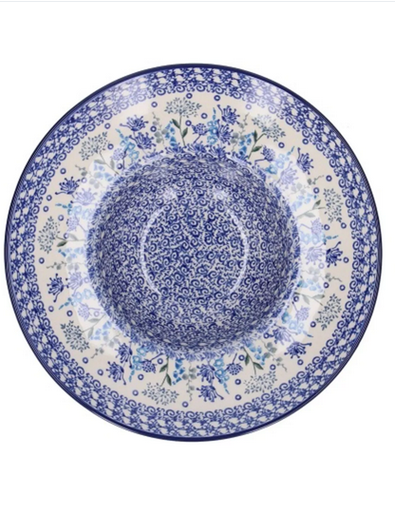Bunzlau Plate for Pasta Ø 25 cm -FLORAL PARTY