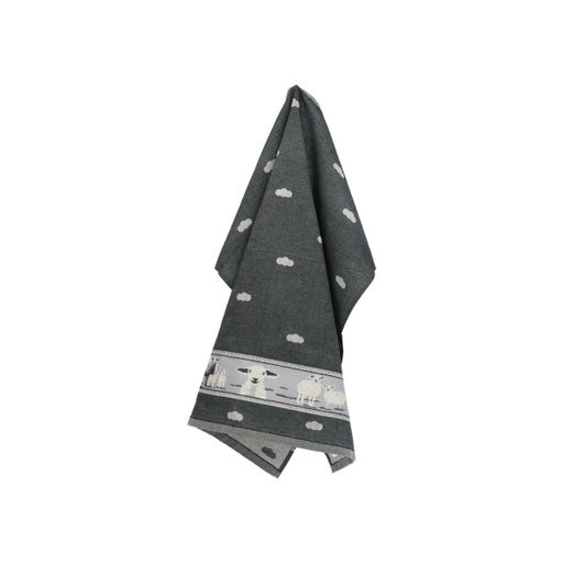 Bunzlau Tea towel SCHAAP ZWART