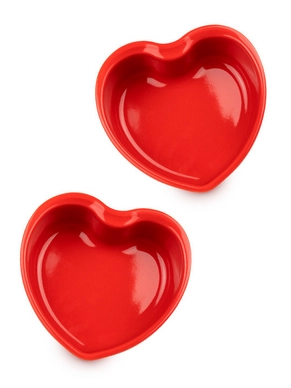 NEW S1 Set hartvormige ovenschaaltjes APPOLIA rood