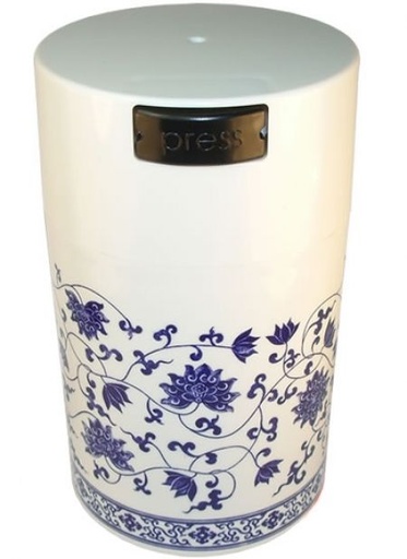 KOFFIEBUS TIGHTVAC 0.57LTR SOLID WHITE FLORAL DESIGN WHITE CAP