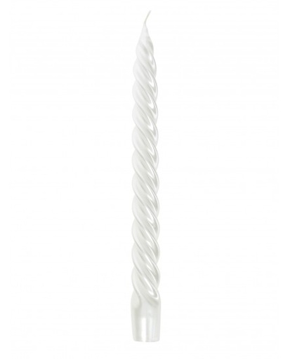 Giftset 6 dinerkaarsen Twist WIT