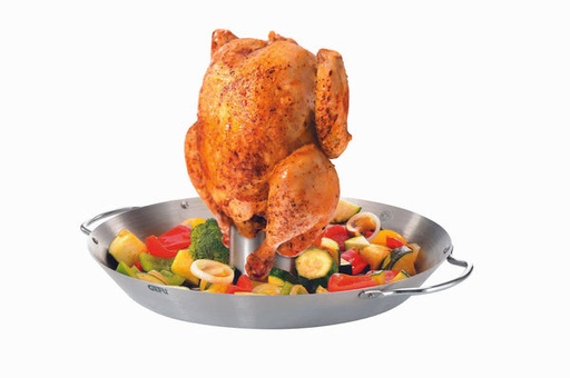 GEFU KIPSTANDAARD/GROENTEWOK BBQ RVS 31CM 