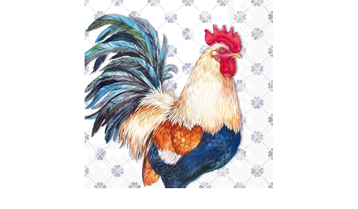 IHR SERVETTEN ALBERT ROOSTER 20X 33X33CM