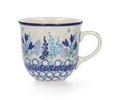 BUNZLAU TULIP MUG 200ML BLUE GARDEN
