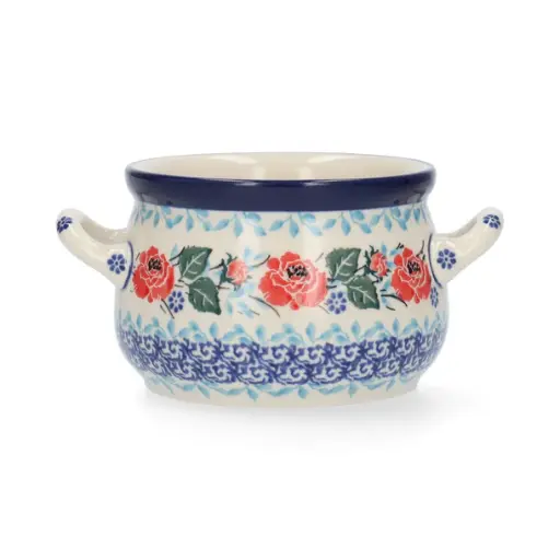 BUNZLAU SOUP BOWL ENGLISH ROSE