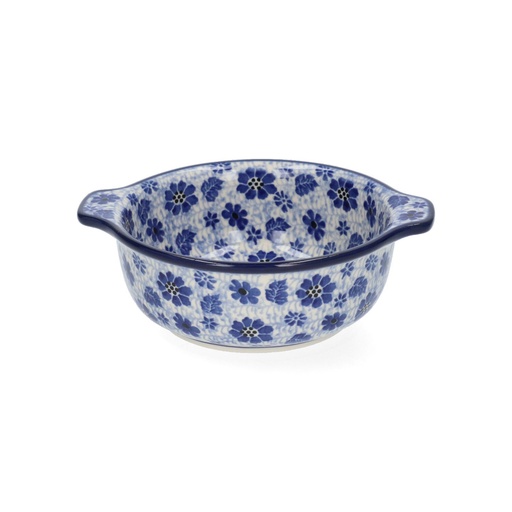 BUNZLAU SOUP BOWL FLAT HANDLES DRAGONFLY